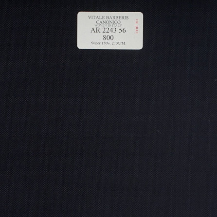 AR 2243 56 CANONICO - 100% Wool - Xanh Dương Trơn